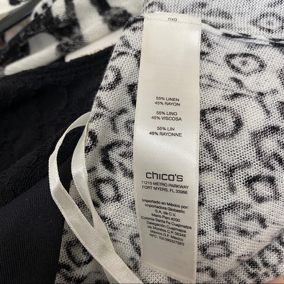 NWOT Chico’s Black and White Cardigan - Picture 6 of 6